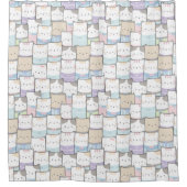 Cute Cats and Cupcakes Showgordijn Douchegordijn (Voorkant)