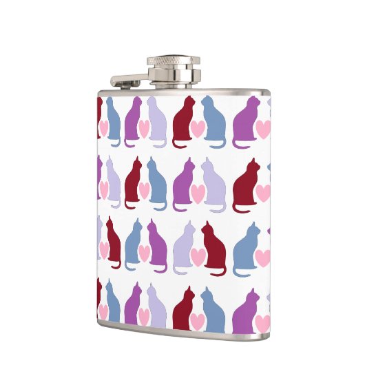 Cute Cats and Hearts Pattern Heupfles (Links)