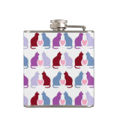 Cute Cats and Hearts Pattern Heupfles (Achterkant)