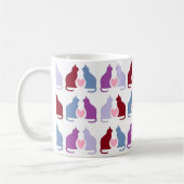 Cute Cats and Hearts Pattern Koffiemok (Links)