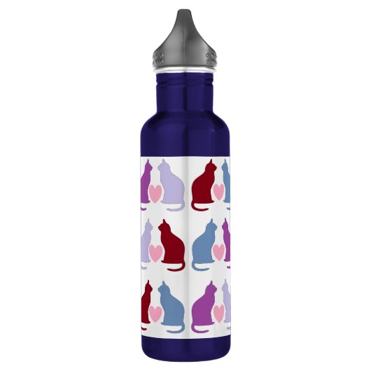 Cute Cats and Hearts Pattern Waterfles (Links)