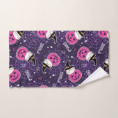 Cute Cats and Pumpkins Halloween Pattern Bad Handdoek (Handdoek)
