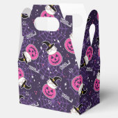 Cute Cats and Pumpkins Halloween Pattern Bedankdoosjes (Geopend)