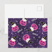 Cute Cats and Pumpkins Halloween Pattern Briefkaart (Voorkant / Achterkant)