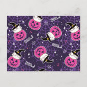 Cute Cats and Pumpkins Halloween Pattern Briefkaart (Voorkant)