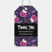 Cute Cats and Pumpkins Halloween Pattern Cadeaulabel (Voorkant)