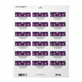 Cute Cats and Pumpkins Halloween Pattern Etiket (Full Sheet)