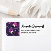 Cute Cats and Pumpkins Halloween Pattern Etiket (Insitu)