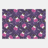 Cute Cats and Pumpkins Halloween Pattern Inpakpapier Vel (Voorkant 2)