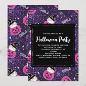 Cute Cats and Pumpkins Halloween Pattern Kaart (Voorkant / Achterkant)