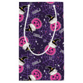 Cute Cats and Pumpkins Halloween Pattern Klein Cadeauzakje (Achterkant)