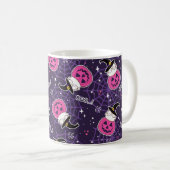 Cute Cats and Pumpkins Halloween Pattern Koffiemok (Voorkant rechts)