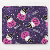 Cute Cats and Pumpkins Halloween Pattern Muismat (Voorkant)