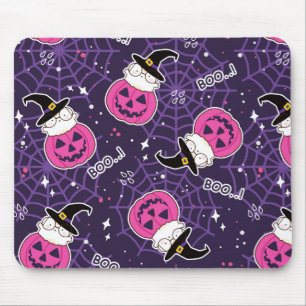 Cute Cats and Pumpkins Halloween Pattern Muismat