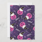 Cute Cats and Pumpkins Halloween Pattern Save The Date (Achterkant)