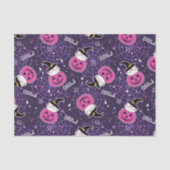 Cute Cats and Pumpkins Halloween Pattern Tissuepapier (Voorkant)