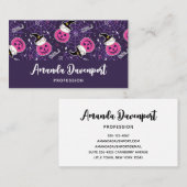 Cute Cats and Pumpkins Halloween Pattern Visitekaartje (Voorkant / Achterkant)