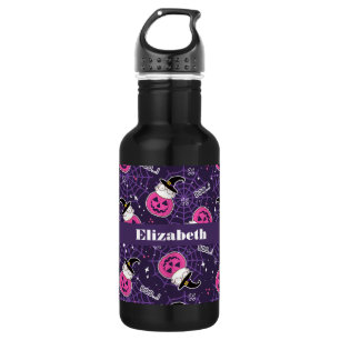 Cute Cats and Pumpkins Halloween Pattern Waterfles