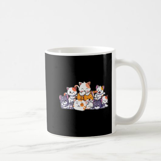 Cute Cats Anime Kawaii Japans Otaku Neko Gift Wo Koffiemok (Rechts)