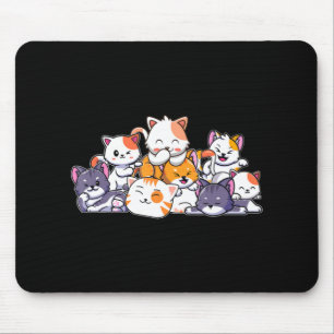 Cute Cats Anime Kawaii Japans Otaku Neko Gift Wo Muismat