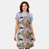 Cute Cats Apron Schort (Gedragen)