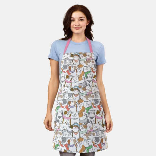 Cute Cats Apron Schort (Gedragen)