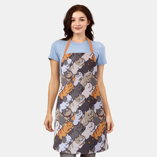 Cute Cats Apron Schort (Gedragen)