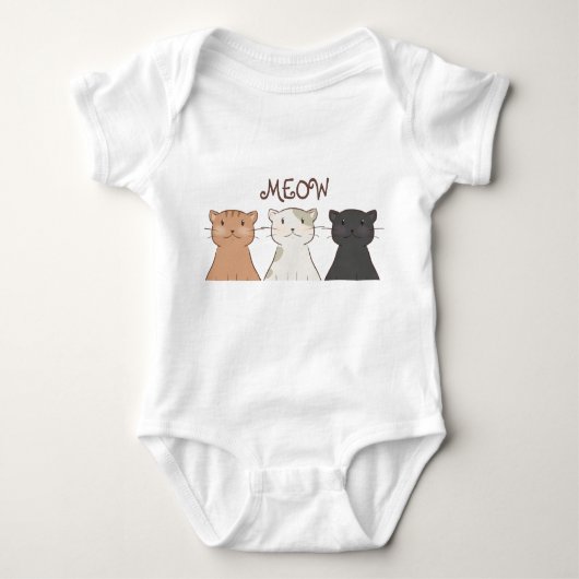 Cute Cats baby Romper (Voorkant)