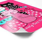Cute Cats Best Friends Gift Funny Kitten Cat, Kat Foto Afdruk (Hoek)