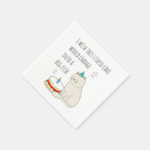 Cute Cat's Birthday Cake Wish Servet (Hoek)