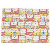 Cute Cats Birthday Gift Bag Groot Cadeauzakje (Achterkant)