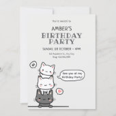 Cute cats birthday kaart (Voorkant)