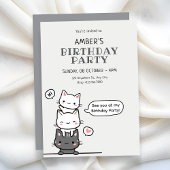 Cute cats birthday  kaart