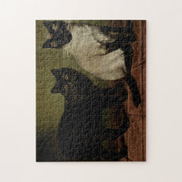  Cute Cats Black Manx Siamese Legpuzzel