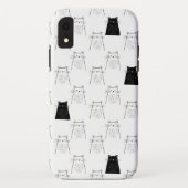 Cute Cats - Black & White Pattern Case-Mate iPhone Case (Achterkant)