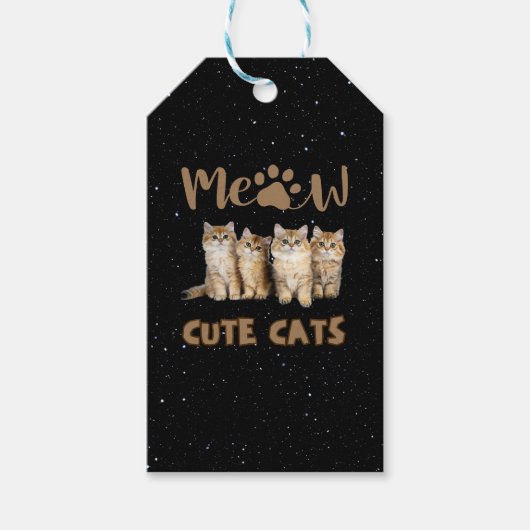 Cute Cats Cadeaulabel (Voorkant)