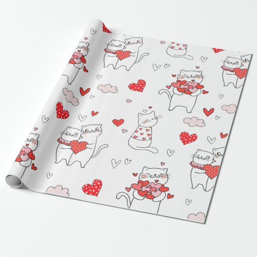 Cute Cats Cadeaupapier (Uitgerold)