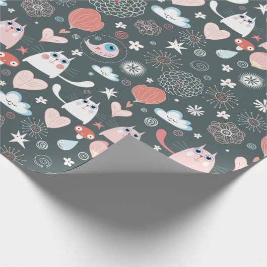 Cute Cats Cadeaupapier (Hoek)