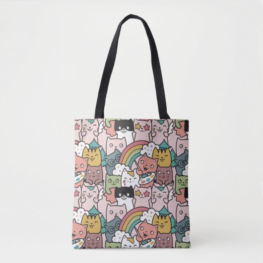 Cute Cats Canvas tas (Voorkant)