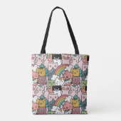 Cute Cats Canvas tas (Achterkant)