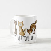Cute Cats Cartoon Personalized Koffiemok (Voorkant links)