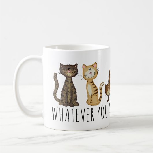 Cute Cats Cartoon Personalized Koffiemok (Links)