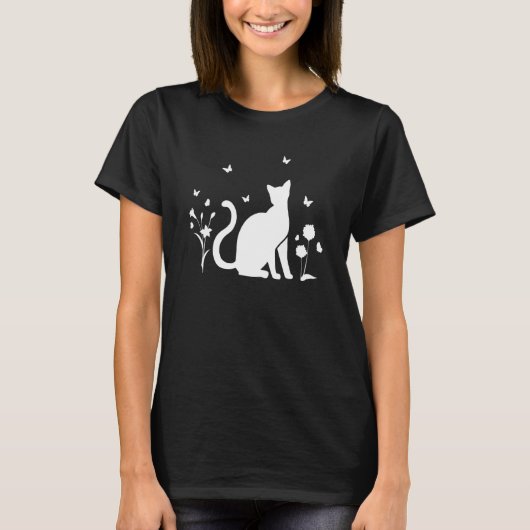 Cute Cats Cat  I Cute Cats Butterflies T-shirt (Voorkant)