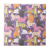 Cute Cats Ceramic Tegel Tegeltje (Voorkant)