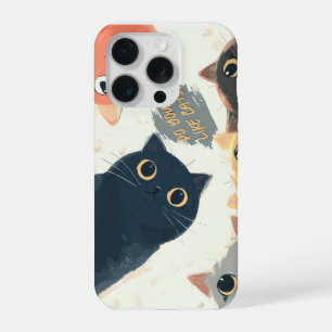 Cute Cats Circle – Kawaii Katten Illustratie iPhone 15 Pro Case