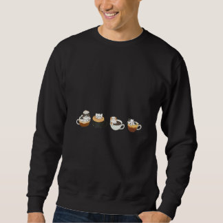 Cute Cats & Coffee Cup Graphic Cat Owner Coffee Trui