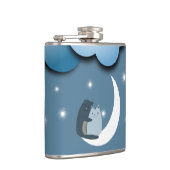 Cute Cats Cuddling on the Moon Art Heupfles (Rechts)