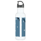 Cute Cats Cuddling on the Moon Art Waterfles (Achterkant)