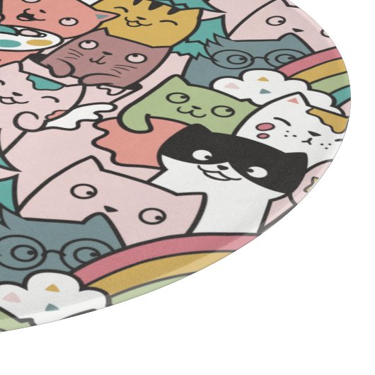 Cute Cats Cutting Board Snijplank (Hoek)