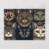 Cute cats die samen poseren briefkaart (Voorkant)